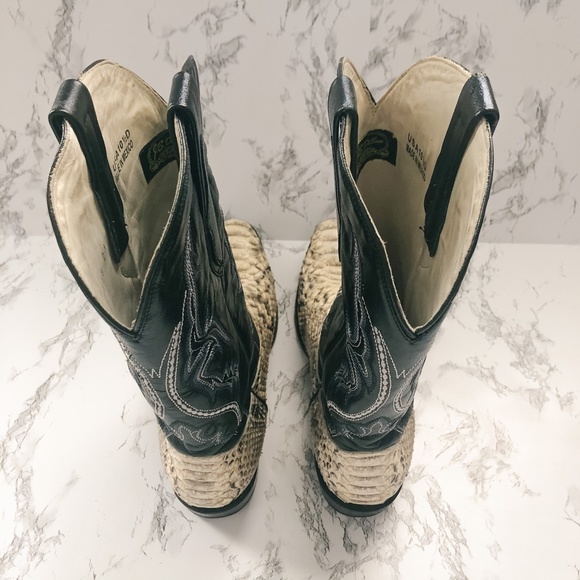 J. B. Dillon Reserve Snakeskin Leather Cowboy Boot - Picture 6 of 10